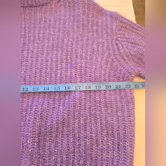 Zara Alpaca And Wool Blend Mock Neck Sweater In Purple Size Small - Picture 8 of 10